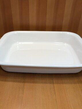 Vtg Corning Ware WINTER FROST WHITE A-76 Roaster Lasagna Pan 14"x11.5"x2.25" A76